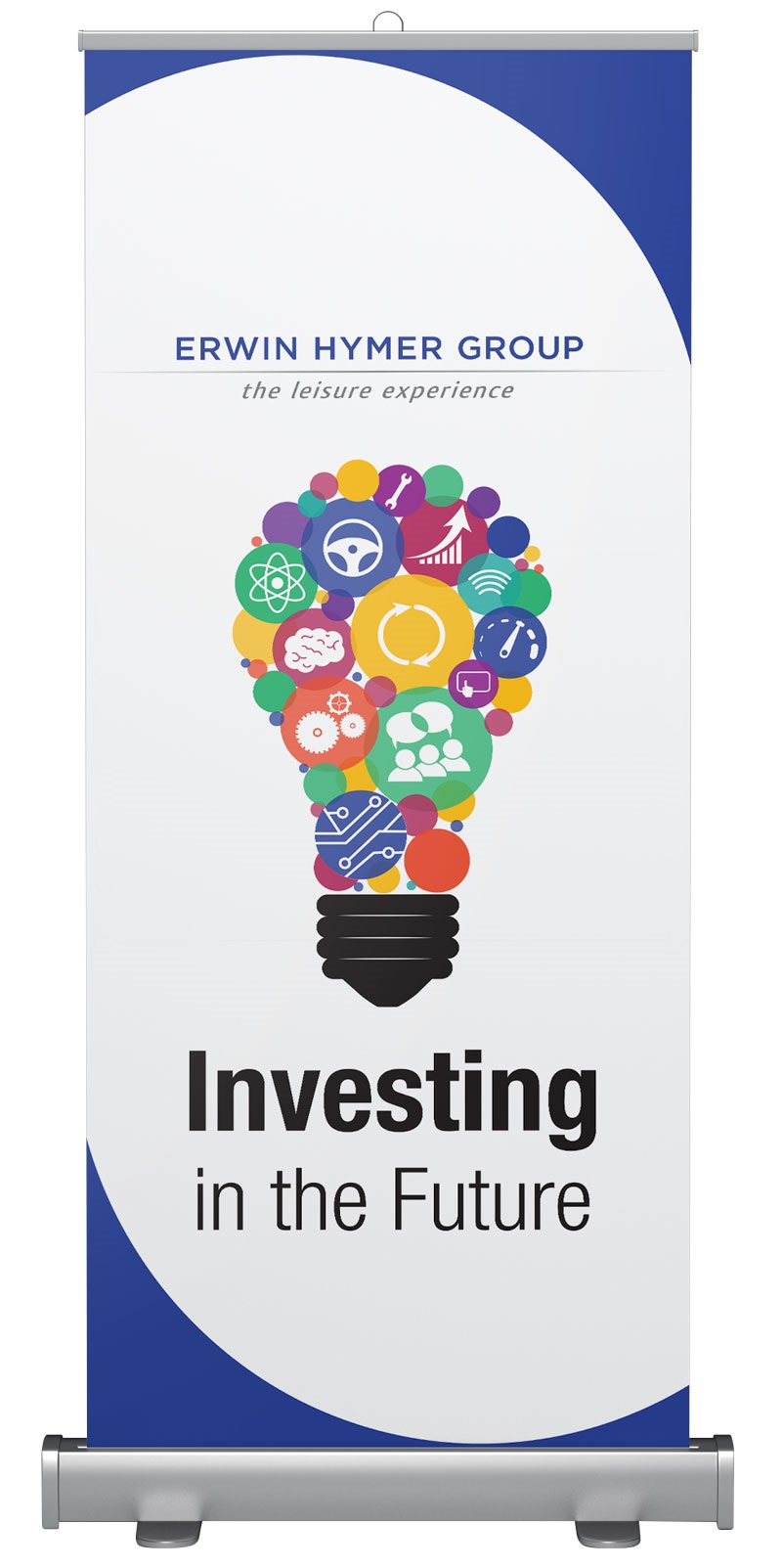 Investing in the Future banner stand